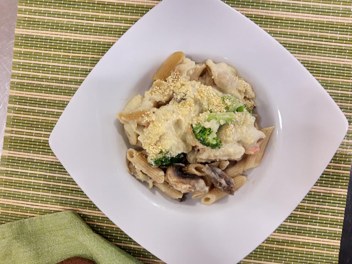 macarrons amb beixamel vegans