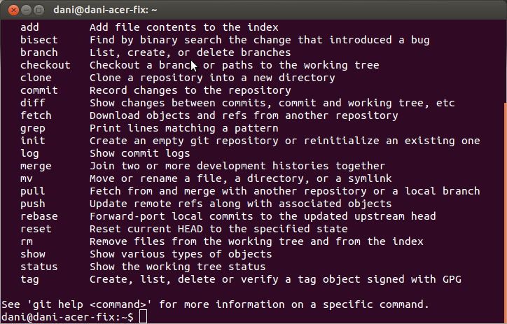 Instrucciones de git