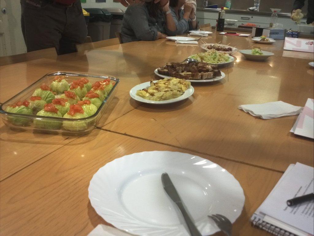 Els plats acabats al final de la classe