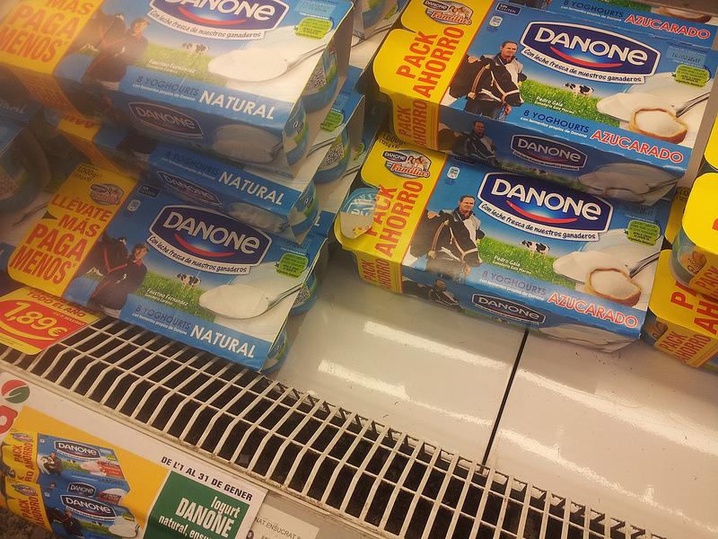 yogur danone sin azucar y con azucar