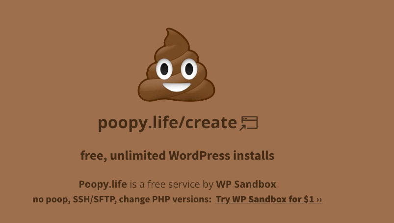 poopy.life wordpress instantáneo