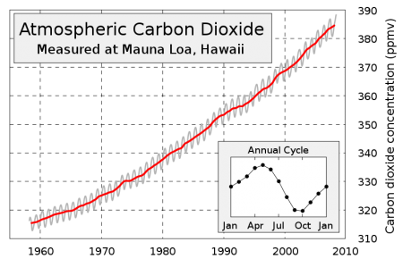 evolución co2 con el tiempo en la tierra