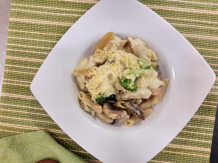 macarrons amb beixamel vegans