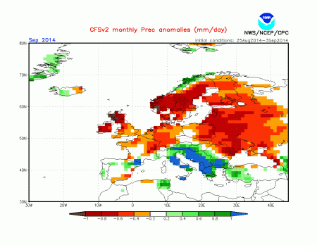 Precipitacions pel setembre 2014