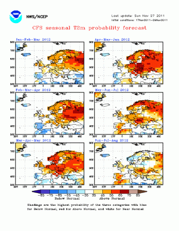 Temperatures per sota el normal a la peninsula per l'hivern 2011-2012
