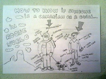 How to know if someone is a guiri or a canarian in Roque Nublo (Gran canaria)