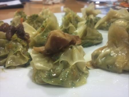 Wonton de verdures al vapor